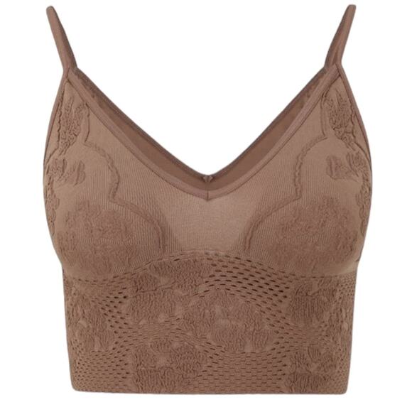 NWT FP Free People Candy Seamless Bralette in Sand Medium Large M/L - Picture 9 of 9